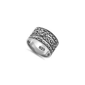 🥰 CHARMING SWIRL BAND STERLING SILVER RING